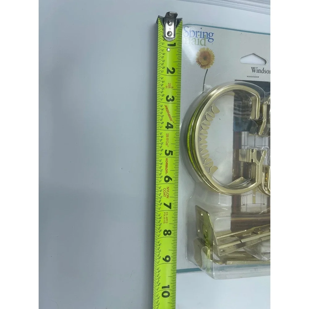 2 Spring Maid Windsor C Ring Curtain Holder Gold Tone‎ Hardware Set
